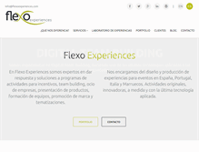 Tablet Screenshot of flexoexperiences.com